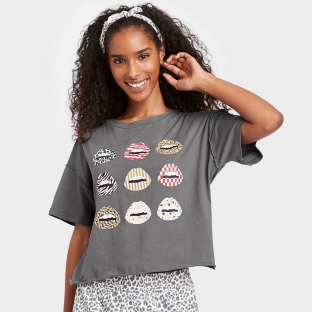 NWT Grayson Threads Sweet Dreams Lips Sleepwear Short Sleeve T-Shirt Size XL